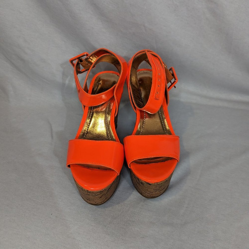 BCBGeneration Orange Platform Sandal size 5